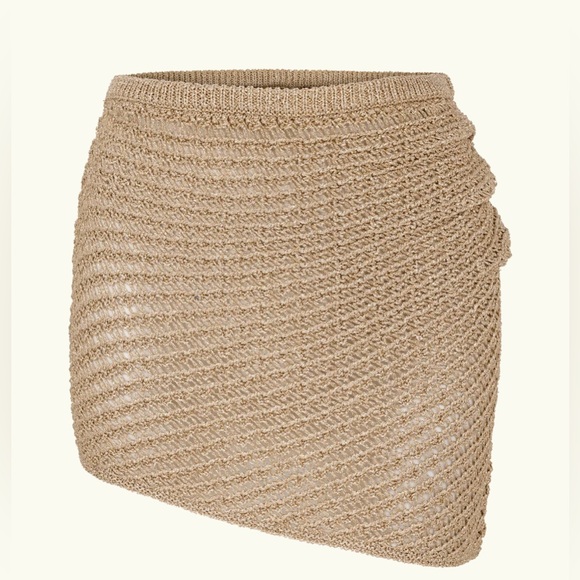 Waverly metallic knit mini skirt- gold - Picture 7 of 9